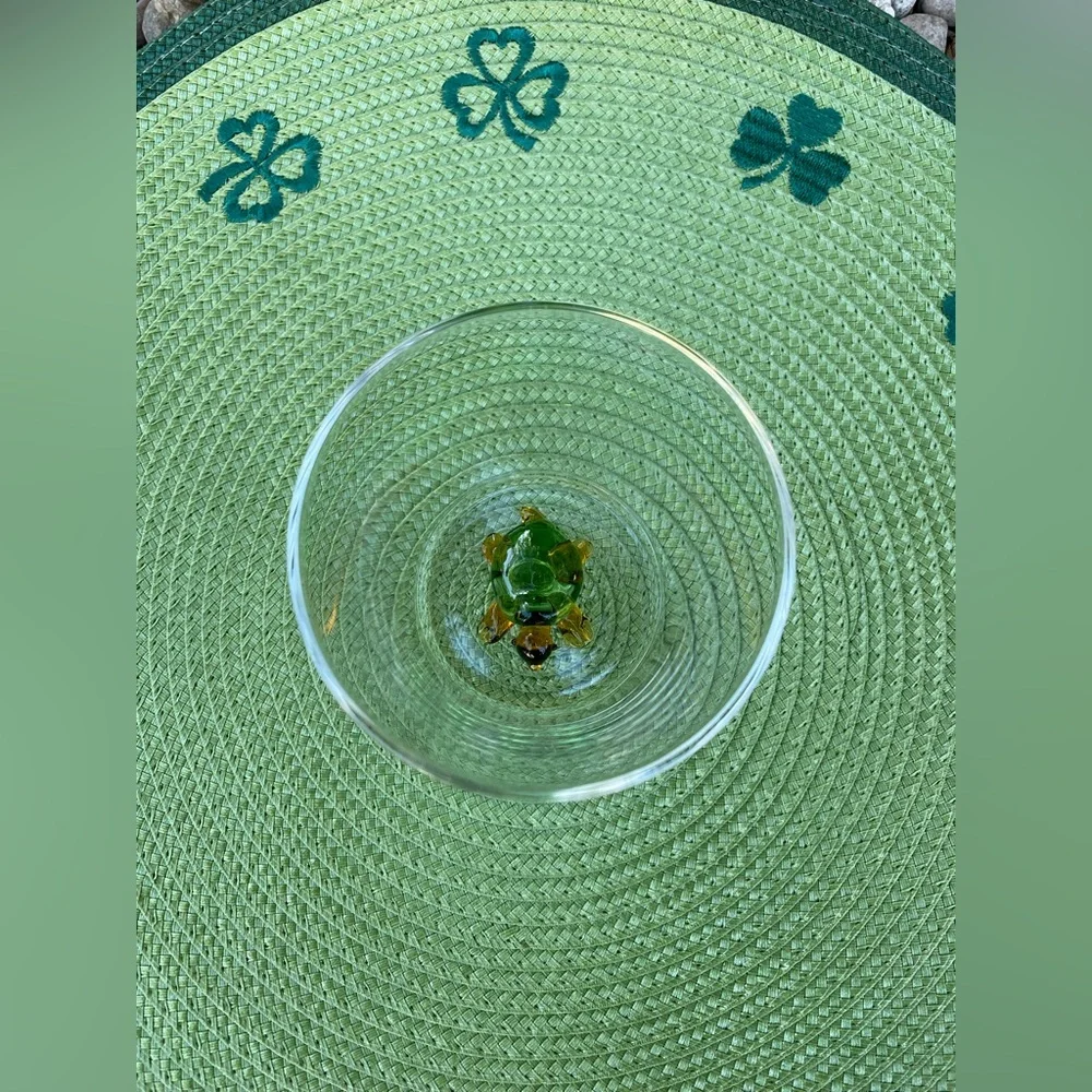 Handcrafted Glass Turtle Ornament for Reptile Habitats